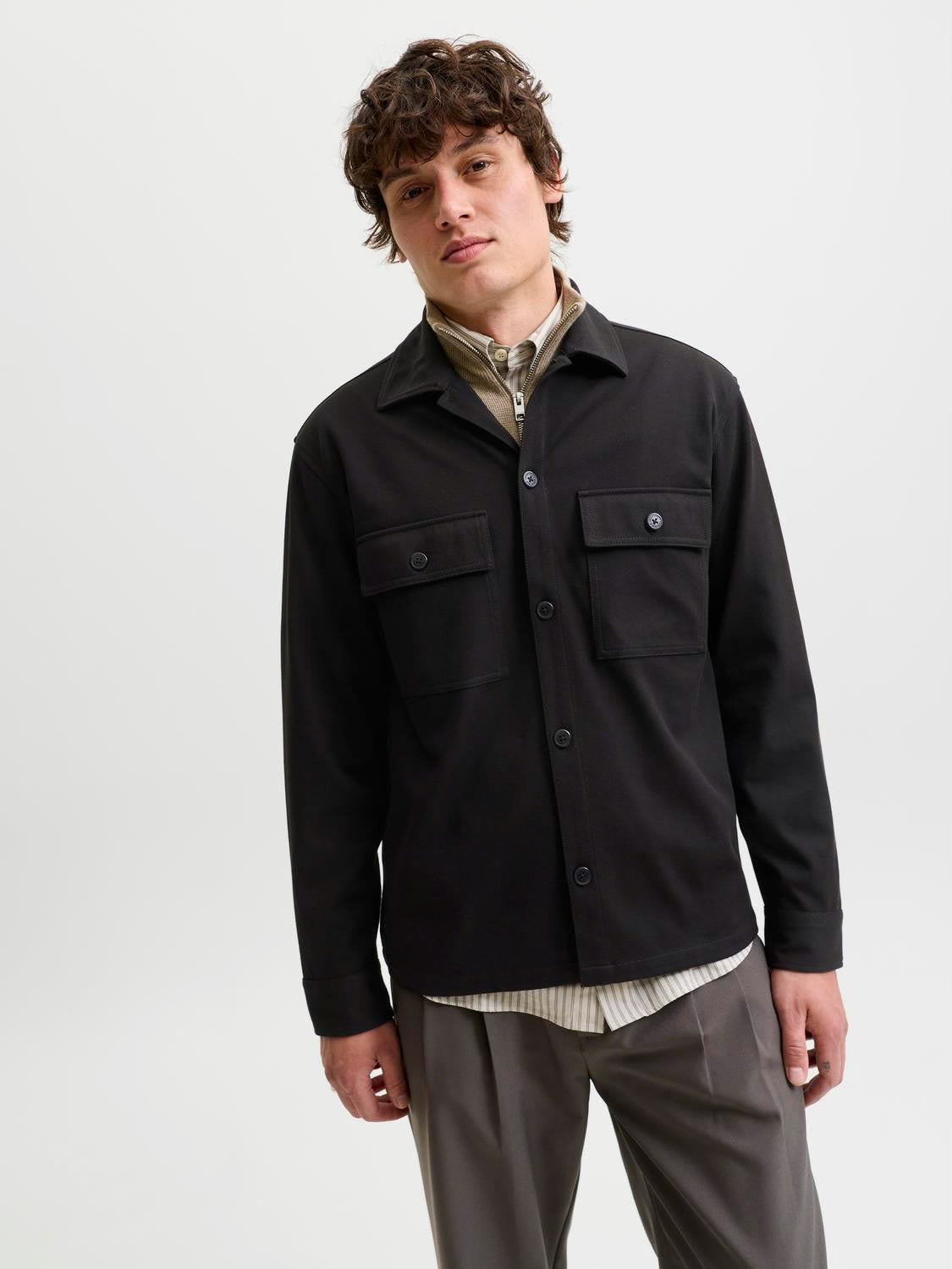 GIACCA CAMICIA RELAXED FIT BLACK