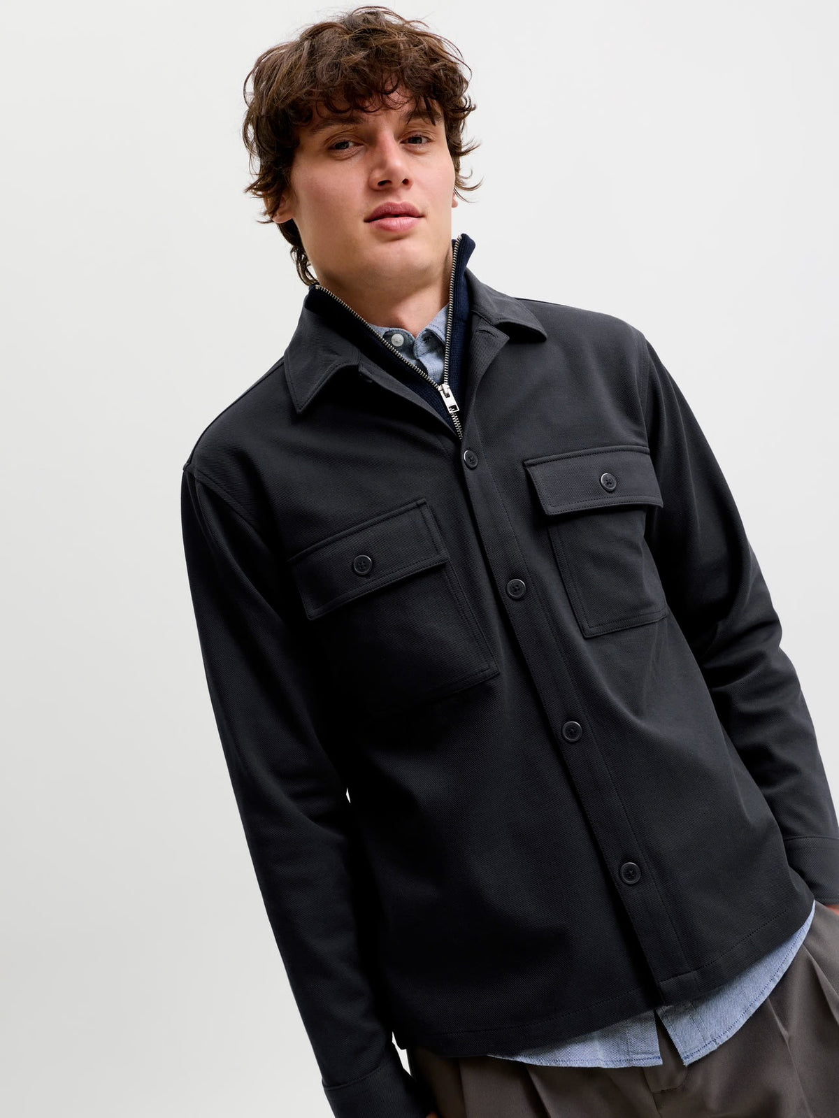 GIACCA CAMICIA RELAXED FIT DARK NAVY