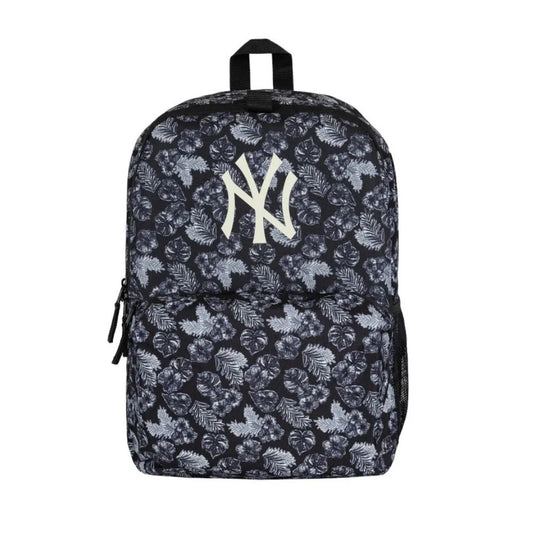 Zaino 909store New Era New York Yankees nero con stampa floreale all-over e logo ricamato sul davanti
