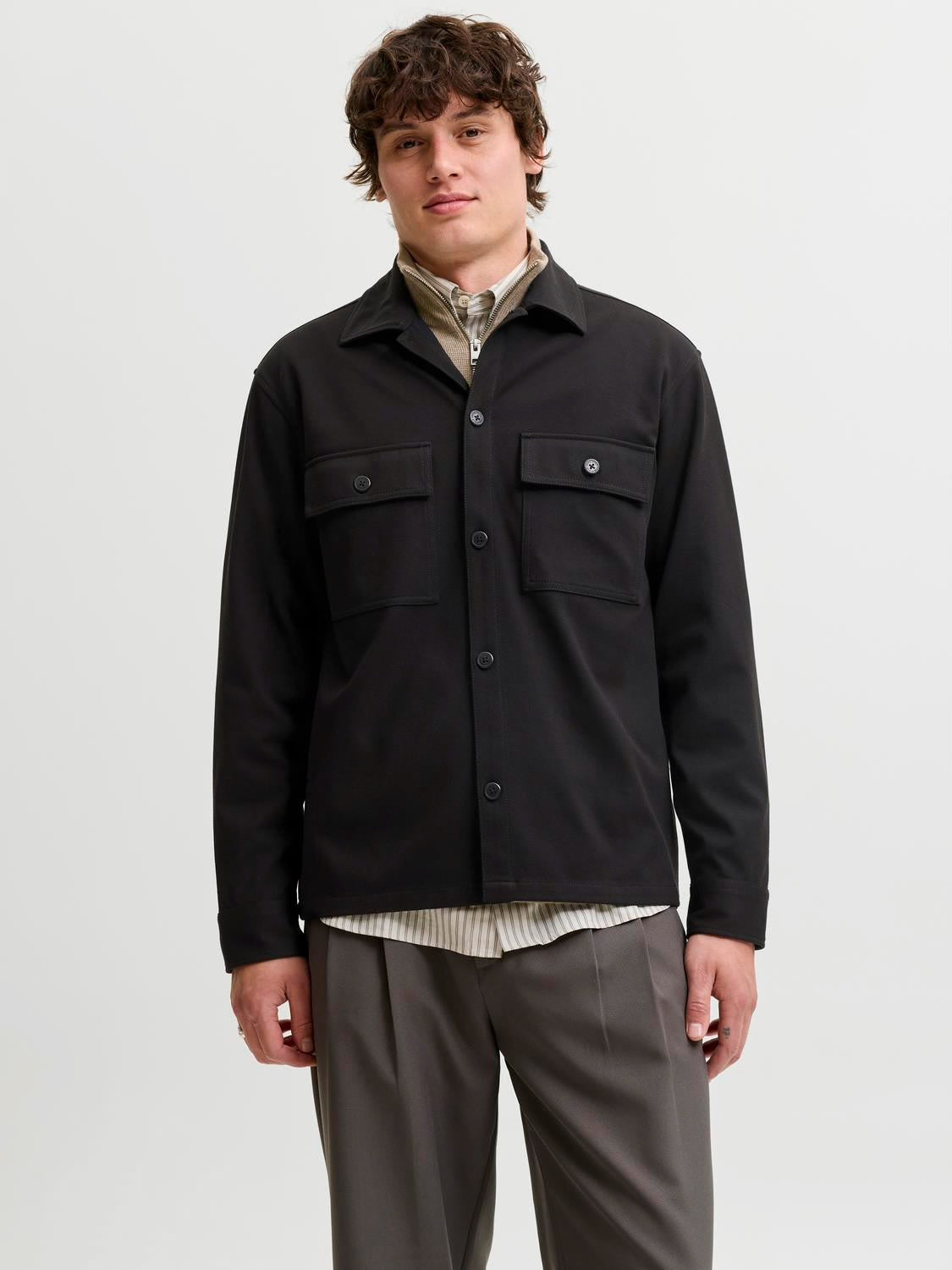 GIACCA CAMICIA RELAXED FIT BLACK