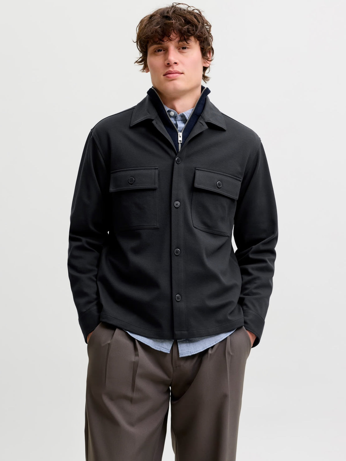 GIACCA CAMICIA RELAXED FIT DARK NAVY